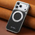 iPhone 17 Pro Suteni G6 Large Litchi Texture Electroplated 360 Rotation Holder Magnetic Phone Case - Black
