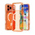 iPhone 17 Pro Terminator Style Glitter Powder MagSafe Magnetic Phone Case - Orange