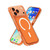 iPhone 17 Pro Terminator Style Glitter Powder MagSafe Magnetic Phone Case - Transparent Orange