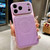 iPhone 17 Pro Transforms Into 17 Large Window Litchi Texture Magnetic Phone Case - Purple