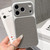 iPhone 17 Pro Transforms Into 17 Series Large Window Frosted Lychee Texture Phone Case - Gray