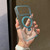 iPhone 17 Pro Transparent Colorful Metal Ring Holder MagSafe Phone Case - Blue