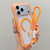 iPhone 17 Pro Transparent Matte TPU Hybrid PC 3-in-1 MagSafe Phone Case with Wrist Strap - Orange