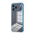 iPhone 17 Pro Transparent Plating Fine Hole Phone Case - Blue