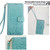 iPhone 17 Pro Tree & Deer Embossed Leather Phone Case - Green
