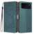 iPhone 17 Pro Tree Cat Embossed Flip Vegan Leather Phone Case - Deep Green