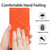 iPhone 17 Pro Tree Cat Embossed Flip Vegan Leather Phone Case - Orange