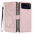 iPhone 17 Pro Tree Cat Embossed Flip Vegan Leather Phone Case - Rose Gold