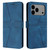 iPhone 17 Pro Triangle Solid Color Leather Phone Case - Blue