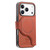 iPhone 17 Pro Twill Fabric MagSafe RFID Anti-theft Zipper Wallet Leather Phone Case - Orange