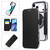 iPhone 17 Pro Ultra-thin Magnetic Plating Vegan Leather Phone Case - Black