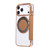 iPhone 17 Pro Ultra-thin Magnetic Plating Vegan Leather Phone Case - Brown