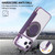 iPhone 17 Pro Ultra-thin Magnetic Plating Vegan Leather Phone Case - Purple