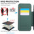 iPhone 17 Pro Ultra-thin Rotation Holder Magnetic Plating Vegan Leather Phone Case - Blackish Green
