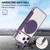 iPhone 17 Pro Ultra-thin Rotation Holder Magnetic Plating Vegan Leather Phone Case - Purple