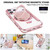 iPhone 17 Pro Ultra-thin Rotation Holder Magnetic Plating Vegan Leather Phone Case - Rose Gold