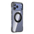 iPhone 17 Pro Vacuum-Sealed Transparent Airbag Magnetic Rotation Holder Acrylic Phone Case - Black