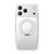 iPhone 17 Pro Vacuum-Sealed Transparent Airbag Magnetic Rotation Holder Acrylic Phone Case - White
