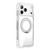 iPhone 17 Pro Vacuum-Sealed Transparent Airbag Magnetic Rotation Holder Acrylic Phone Case - White