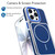 iPhone 17 Pro Vibrant Dual-color TPU + Acrylic Magnetic Phone Case - Blue