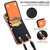 iPhone 17 Pro VIETAO Litchi Texture Wallet PU Phone Case with Lanyard - Black