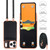 iPhone 17 Pro VIETAO Litchi Texture Wallet PU Phone Case with Lanyard - Black
