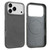 iPhone 17 Pro VIETAO Suede MagSafe PU Leather Phone Case - Dark Grey