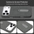 iPhone 17 Pro VIETAO Suede MagSafe PU Leather Phone Case with Holder - Dark Grey