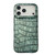 iPhone 17 Pro Vintage Crocodile Texture Shockproof Vegan Leather Phone Case - Green
