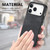 iPhone 17 Pro Vintage Leather PC Back Cover Phone Case - Black