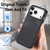 iPhone 17 Pro Vintage Leather PC Back Cover Phone Case - Black