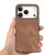 iPhone 17 Pro Vintage Leather PC Back Cover Phone Case - Brown