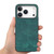 iPhone 17 Pro Vintage Leather PC Back Cover Phone Case - Green