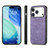 iPhone 17 Pro Vintage Leather PC Back Cover Phone Case - Purple