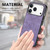 iPhone 17 Pro Vintage Leather PC Back Cover Phone Case - Purple