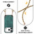 iPhone 17 Pro Vintage Leather PC Back Cover Phone Case with Crossbody Strap - Green