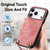 iPhone 17 Pro Vintage Leather PC Back Cover Phone Case with Crossbody Strap - Pink