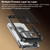 iPhone 17 Pro War Shadow Stripe Series Airbag Frosted Shockproof Phone Case - Gray