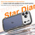 iPhone 17 Pro Wave Twisting Star Diamond Shockproof Electroplate TPU Phone Case - Black