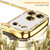 iPhone 17 Pro Wave Twisting Star Diamond Shockproof Electroplate TPU Phone Case - Gold
