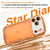 iPhone 17 Pro Wave Twisting Star Diamond Shockproof Electroplate TPU Phone Case - Orange