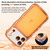 iPhone 17 Pro Wave Twisting Star Diamond Shockproof Electroplate TPU Phone Case - Orange