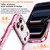 iPhone 17 Pro Wave Twisting Star Diamond Shockproof Electroplate TPU Phone Case - Pink