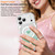 iPhone 17 Pro Wavy Frame Star Diamond Electroplate TPU Glitter Heart Magnetic Phone Case - Gradient Green