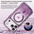 iPhone 17 Pro Wavy Frame Star Diamond Electroplate TPU Glitter Heart Magnetic Phone Case - Gradient Purple