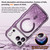 iPhone 17 Pro Wavy Frame Star Diamond Electroplate TPU Glitter Magnetic Phone Case - Gradient Purple