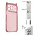 iPhone 17 Pro XDcase Candy DIY Detachable Lanyard Hole Shockproof Phone Case - Transparent Pink
