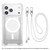 iPhone 17 Pro XDcase Four-Corner Hole Shockproof Magnetic Phone Case, Lanyard Not Included - Transparent