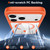 iPhone 17 Pro XDcase JINDUN Clear Cover Independent Metal Button Magnetic Phone Case - Orange
