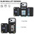 iPhone 17 Pro YM006 Skin Feel Zipper Card Bag Phone Case with Dual Lanyard - Black